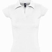 Рубашка поло женская без пуговиц PRETTY 220, белая - фото