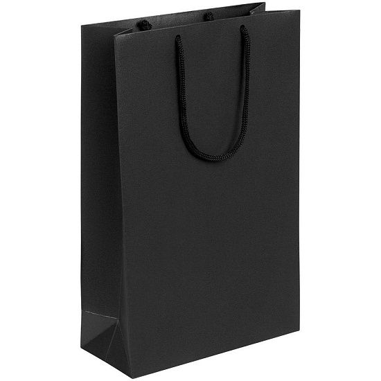 Пакет бумажный «Блеск», средний, черный - подробное фото