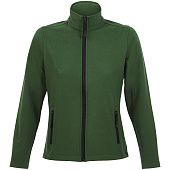 Куртка софтшелл женская RACE WOMEN, темно-зеленая - фото
