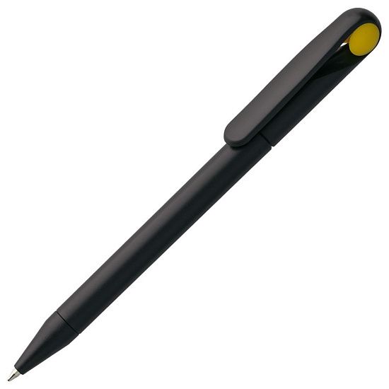 Ручка шариковая Prodir DS1 TMM Dot, черная с желтым - подробное фото