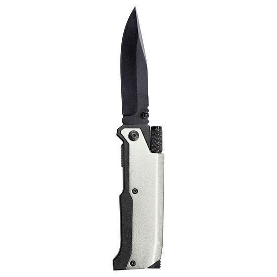 Нож складной с фонариком и огнивом Ster, серый - подробное фото