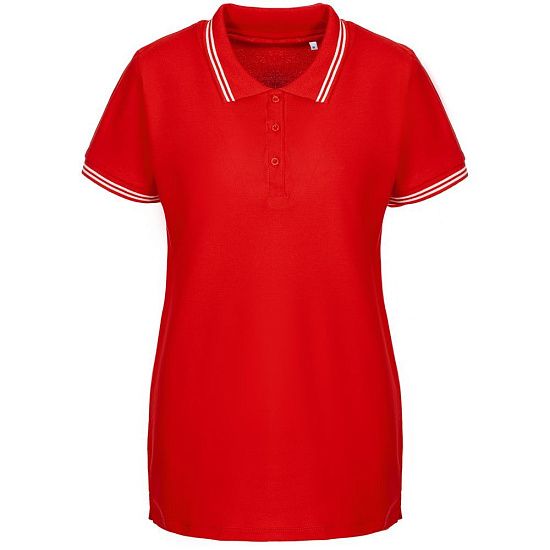 Рубашка поло женская Virma Stripes Lady, красная - подробное фото