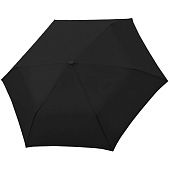 Зонт складной Carbonsteel Slim, черный - фото