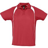 Спортивная рубашка поло Palladium 140 красная с белым - фото