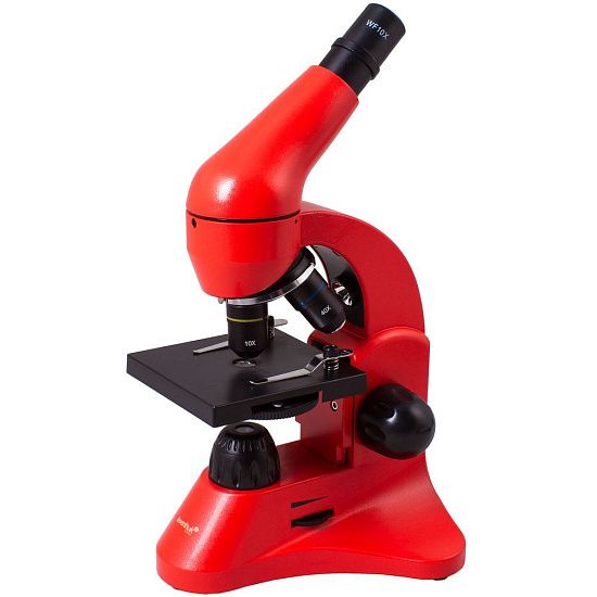 Монокулярный микроскоп Rainbow 50L с набором для опытов, красный - подробное фото