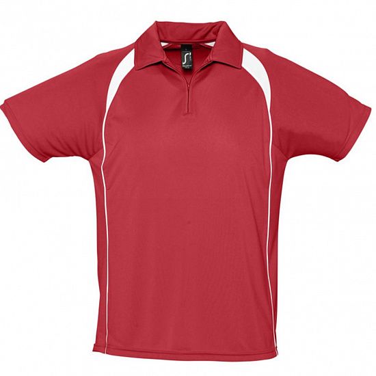 Спортивная рубашка поло Palladium 140 красная с белым - подробное фото
