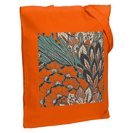 Холщовая сумка «Пастораль», оранжевая - подробное фото