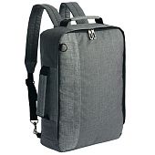 Рюкзак для ноутбука 2 в 1 twoFold, серый с темно-серым - фото