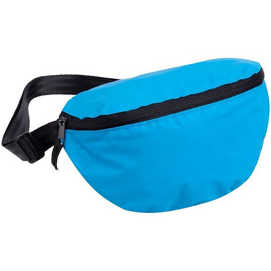 Поясная сумка Manifest Color из светоотражающей ткани, синяя - подробное фото