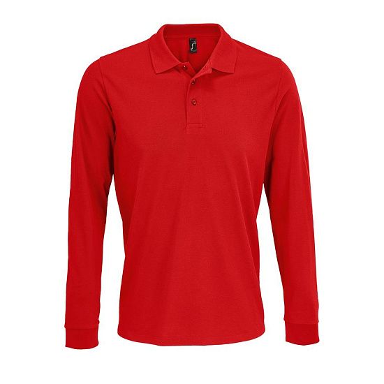 Рубашка поло с длинным рукавом Prime LSL, красная - подробное фото