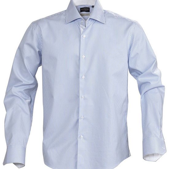 Рубашка мужская в полоску RENO, голубая - подробное фото