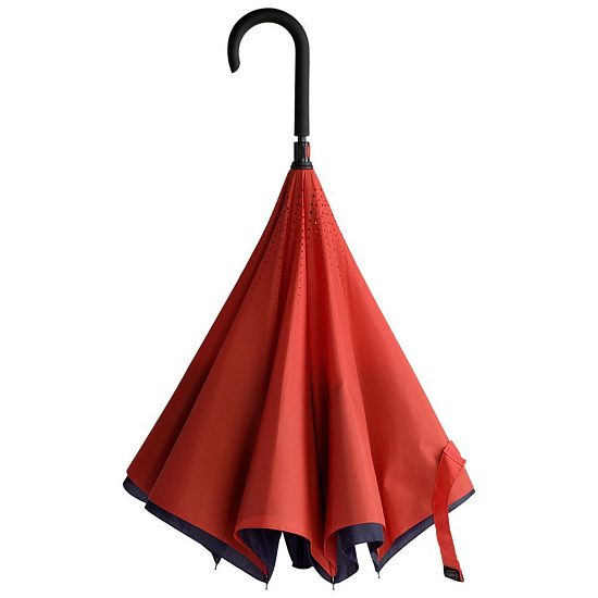 Зонт наоборот Unit Style, трость, сине-красный - подробное фото