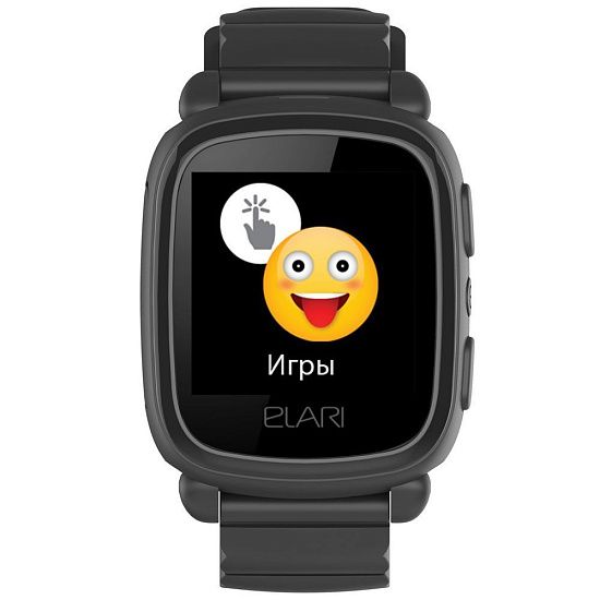 Умные часы для детей Elari KidPhone 2, черные - подробное фото
