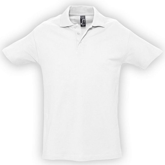 Рубашка поло мужская SPRING 210, белая - подробное фото
