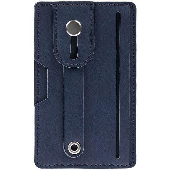 Чехол для карт на телефон Frank с RFID-защитой, синий - подробное фото