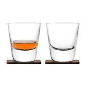 Набор стаканов Arran Whisky с деревянными подставками - фото