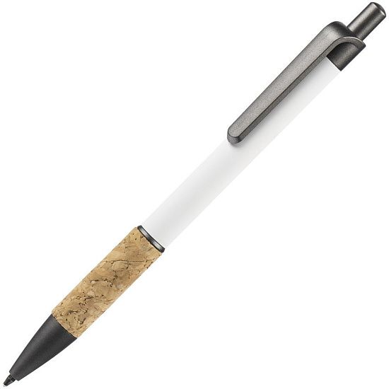 Ручка шариковая Cork, белая - подробное фото