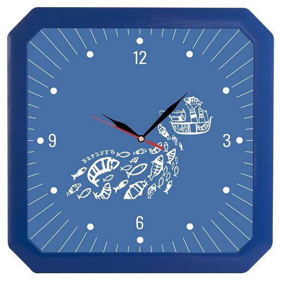 Часы настенные «Квадро», синие - подробное фото