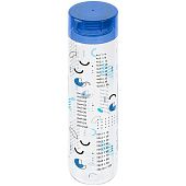 Бутылка для воды «Шпаргалка. Таблица умножения», прозрачная с синей крышкой - фото