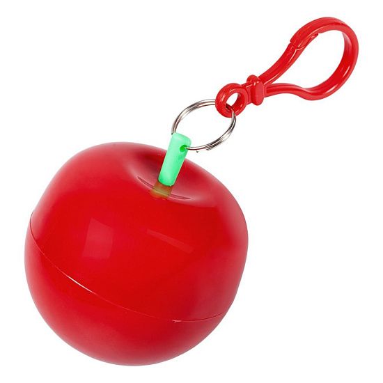 Дождевик в футляре «Фрукт», красное яблоко - подробное фото