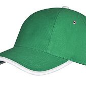 Бейсболка Unit Trendy, зеленая с белым - фото