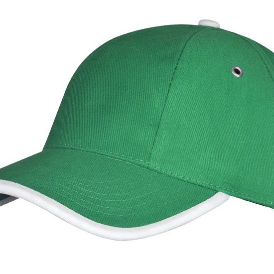 Бейсболка Unit Trendy, зеленая с белым - подробное фото