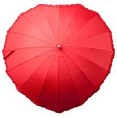 Зонт-трость «Сердце», красный - фото