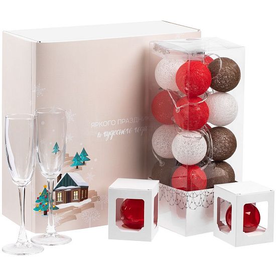 Набор Merry Moments для шампанского, красный - подробное фото