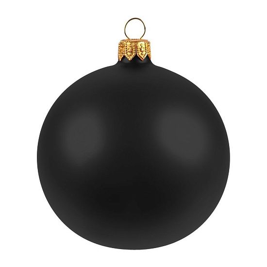 Елочный шар Gala Matt в коробке, 8,5 см, черный - подробное фото