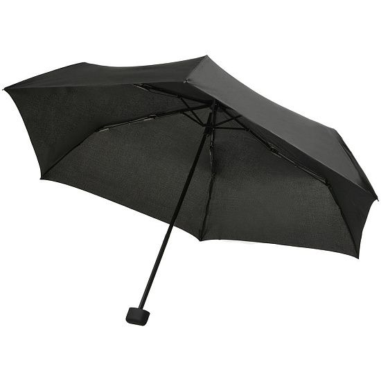 Зонт складной Mini Hit Flach, черный - подробное фото