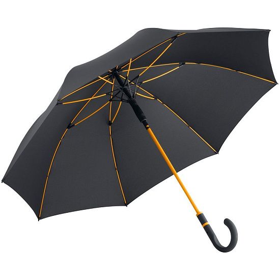 Зонт-трость с цветными спицами Color Style, оранжевый - подробное фото