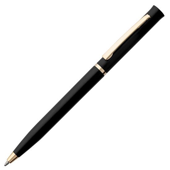 Ручка шариковая Euro Gold, черная - подробное фото
