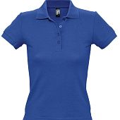 Рубашка поло женская PEOPLE 210, ярко-синяя (royal) - фото