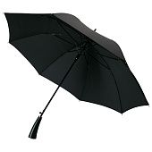 Зонт-трость с фактурной тканью Ricardo, черный - фото