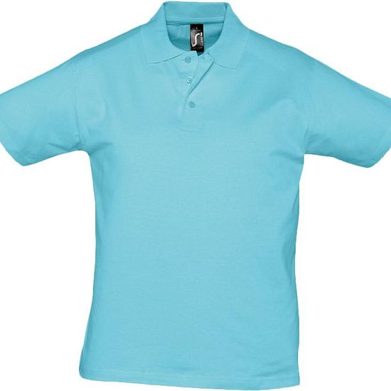Рубашка поло мужская Prescott Men 170, бирюзовая - подробное фото