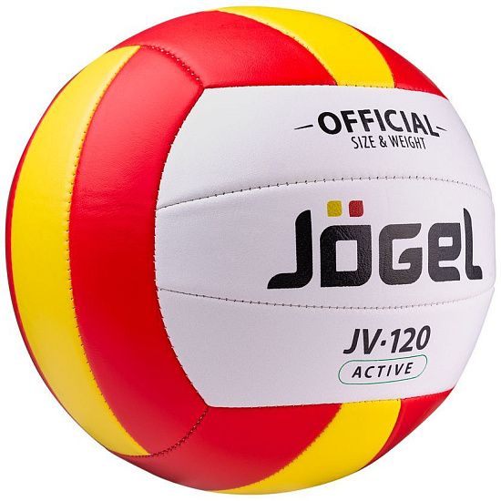 Волейбольный мяч Active, красный с желтым - подробное фото