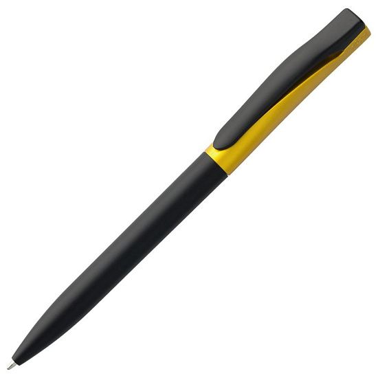 Ручка шариковая Pin Fashion, черно-желтый металлик - подробное фото