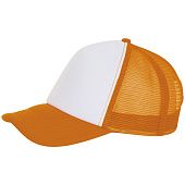 Бейсболка BUBBLE, оранжевый неон с белым - фото