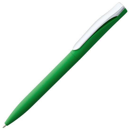 Ручка шариковая Pin Soft Touch, зеленая - подробное фото