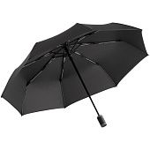 Зонт складной AOC Mini с цветными спицами, серый - фото
