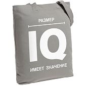 Холщовая сумка «Размер IQ», серая - фото
