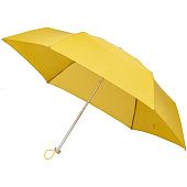 Складной зонт Alu Drop S, 3 сложения, механический, желтый (горчичный) - фото