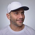 Бейсболка Unit Trendy, белая с темно-синим кантом