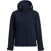 Куртка женская Hooded Softshell темно-синяя - фото