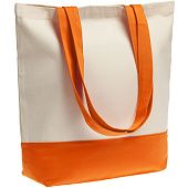 Холщовая сумка Shopaholic, оранжевая - фото