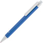 Ручка шариковая Button Up, синяя с белым - фото