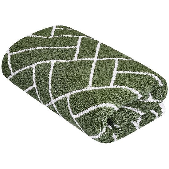 Полотенце махровое Tiler Medium, зеленое - подробное фото