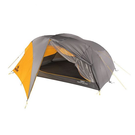 Палатка трекинговая Maxfield 4, серая с оранжевым - подробное фото