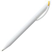 Ручка шариковая Prodir DS3 TMM-X, белая с желтым - фото