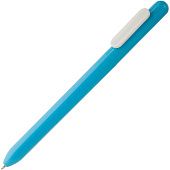 Ручка шариковая Slider, голубая с белым - фото